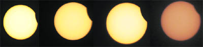 The various phases of the sun captured by Tribune chief photographer Manoj Mahajan during an eclipse from 2.57 pm to 4.05 pm in Chandigarh on Tuesday
