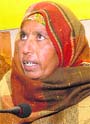Tejwineder Kaur addresses mediapersons in Jalandhar on Tuesday. 