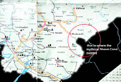 A map of Bhaderwah in Jammu and Kashmir