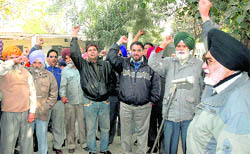 Fulfil Our Demands: Employees of the Punjab Roadways protest against the government in Jalandhar on Wednesday