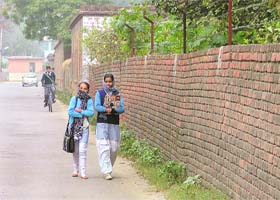 Students tread a deserted road, facing the risk of falling victim to criminal acts in Ludhiana