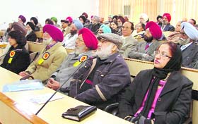 Participants take part in a seminar organised for senior citizens at PAU in Ludhiana