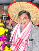 BJP president Nitin Gadkari at Guwahati