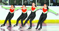 Ice skaters in action during the SAF Games in Dehradun 