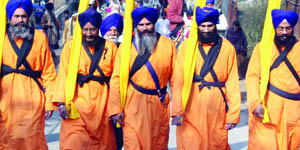A procession of Parkash Utsav in New Delhi on Tuesday.