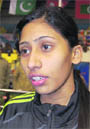 Shruti Kothiya who won the final of the womens 500m speed ice-skating event of the SAF Winter Games in Dehradun on Tuesday