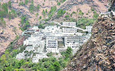 A view of the Vaishno Devi shrine in Katra