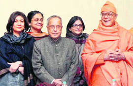 Union Finance Minister Pranab Mukherjee during a pre-Budget consultation with representatives of various NGOs in New Delhi on Thursday.