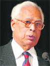 Jammu and Kashmir Governor NN Vohra delivers a lecture on governance in New Delhi 