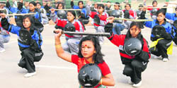  Schoolchildren rehearse ahead of the R-Day in New Delhi 