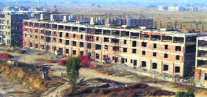 Development work in progress at Emaar MGF project in Mohali