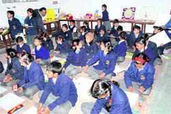 Schoolchildren participate in the Oil Conservation Fortnight in Dehradun on Saturday