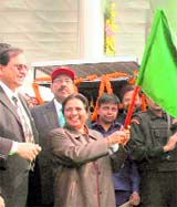 Uttar Pradesh CM Mayawati launches Mahamaya mobile hospitals scheme on her 55th birthday in Lucknow on Saturday.