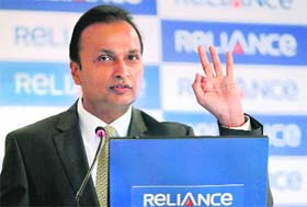 Anil Ambani, chairman of the Reliance Anil Dhirubhai Ambani Group, speaks at a news conference in Mumbai