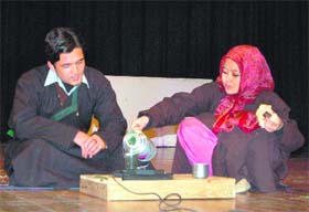 Youth give a performance during the Parent-Student Interaction Programme, held in collaboration with the Friends of Ladakh Society organised by the Students Association of Ladakh-Jammu at the Zorawar Singh Auditorium in Jammu