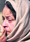 A relative of a victim grieving at Civil Hospital, Ludhiana.
