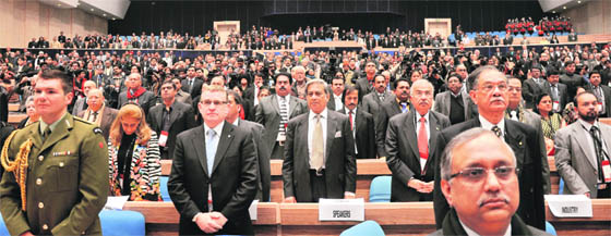 Participants at the 9th Pravasi Bharatiya Divas at Vigyan Bhavan in New Delhi in January 2011.