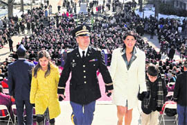 Haley with her husband Michael and children after being sworn in as Governor last week. 