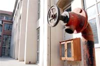 A hydrant at the Mini-secretariat in Bathinda. Fire safety measures are inadequate here. 