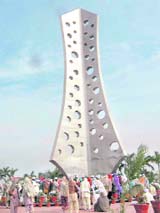 Sikhs from different parts of the country pay tributes to the 66 Kuka martyrs at the memorial in Malerkotla on Monday. 