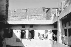 An additional floor constructed illegally on a building at Abheypur, Panchkula, on Wednesday.