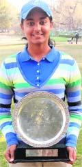 Rabiya Gill at the Chandigarh Golf Club on Wednesday