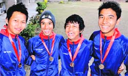 Four of the selected players in Sector 42, Chandigarh, on Wednesday.