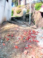 The debris left behind by Peyjal Nigam contractors after completing the sewerage work near Rama Devi Inter College in Mussoorie.