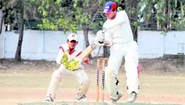 A match of the 25th Late Banke Lal Shah Memorial Cricket Tournament in progress in Dehradun on Thursday.