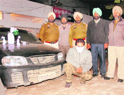 The accused in police custody at Rajpura on Friday. 