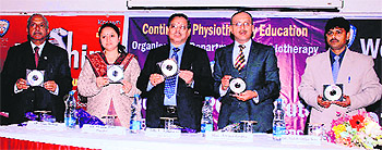 Participants at a physiotherapy workshop in Dehradun on Friday.