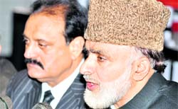 Ali Mohammad Sagar, Law Minister, addresses mediapersons in Jammu on Friday.