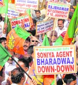 Violent protests marked the bandh called by the BJP on Saturday