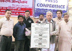 Madan Lal Narula at Jalalabad on Monday. 