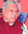 BJP MP from Meerut Rajendra Aggarwal in Dehradun on Tuesday. 