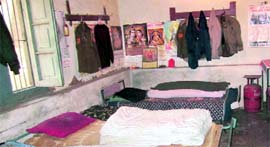 A view of the barracks at the Palampur police station. 