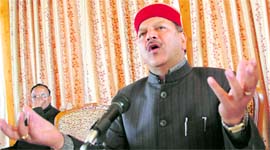 Health Minister Rajiv Bindal speaks during a conference in Shimla on Friday.