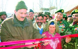 Mahtab Begum inaugurates the Hamal Nullah bridge.