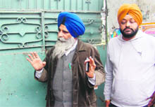HSGPC (ad hoc) chief Jagdish Singh Jhinda stands outside Bhai Gurdas Hall in Amritsar on Saturday.