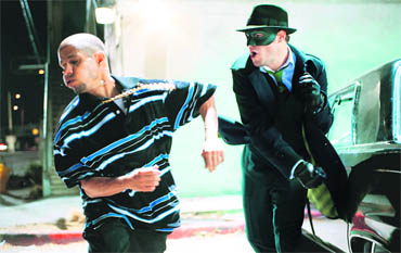 The film is strewn with base American humour and spurts of action