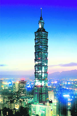 The Taipei 101, with its 101 floors above the ground and five underground, is Taiwans pride