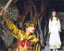 Artistes stage the play The Tempest at Panjab University, Chandigarh, on Sunday. 