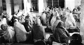 Widows at a bhajan ashram, Vrindavan