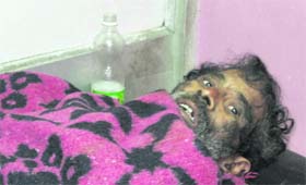 An unattended patient at the hospitals emergency ward