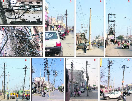high-voltage danger stands tall
