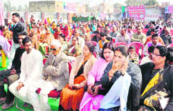 A view of an election rally in Haridwar