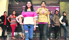 Contestants take part in the auditions for Miss College Ludhiana