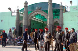Cops were deployed to thwart any untoward incident after tension erupted between two groups claiming control over the Makbara Mira Sahib Peerkhana in Bathinda on Thursday