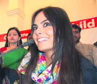 Miss Universe Ximena Navarrete during her visit to Dehradun on Thursday.