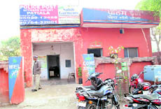 The police post in Officers Colony in Patiala